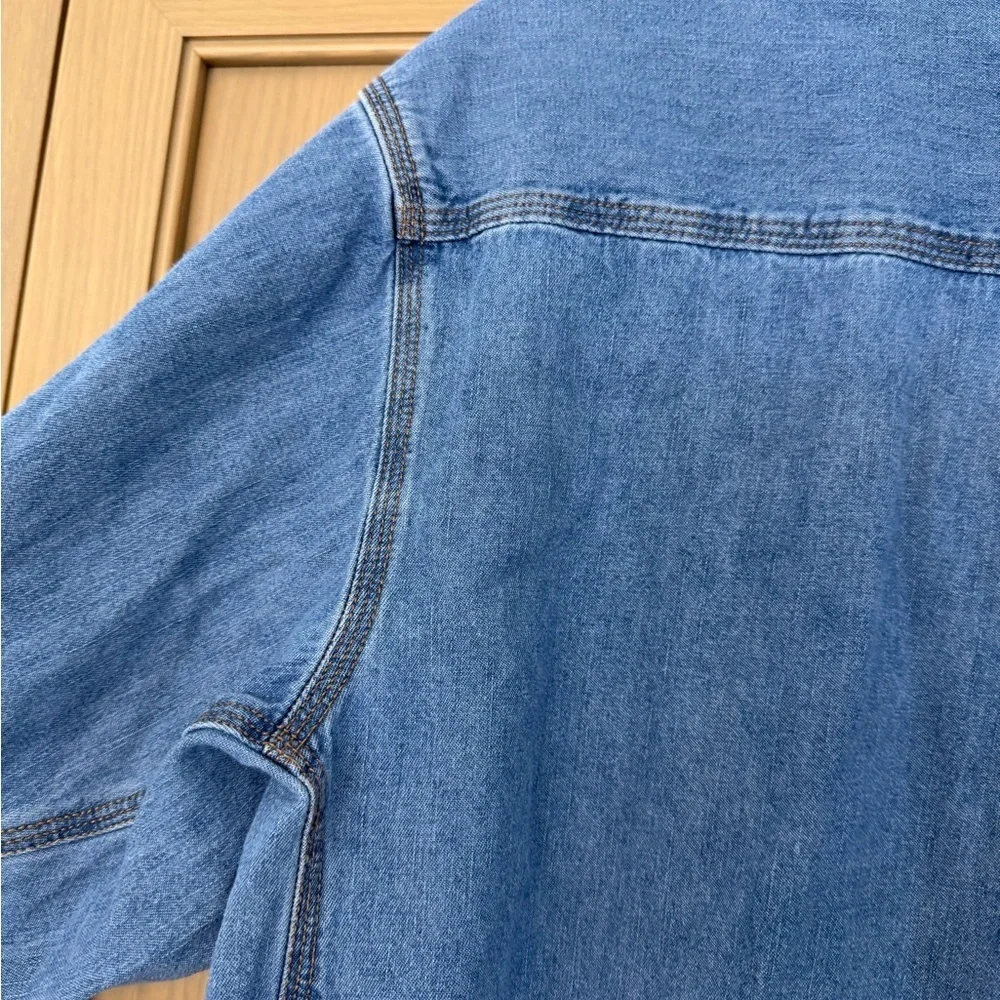 Wrangler Riggs Workwear  Denim Button Down Shirt Cotton / xlarge